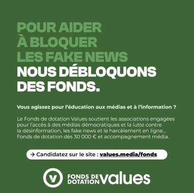 Education aux médias : le fonds Values lance son premier appel à projets